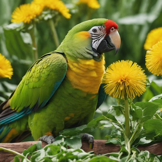 🌼 Squawk and Snack: Why Dandelion Greens Are a Parrot's Best Friend! 🦜